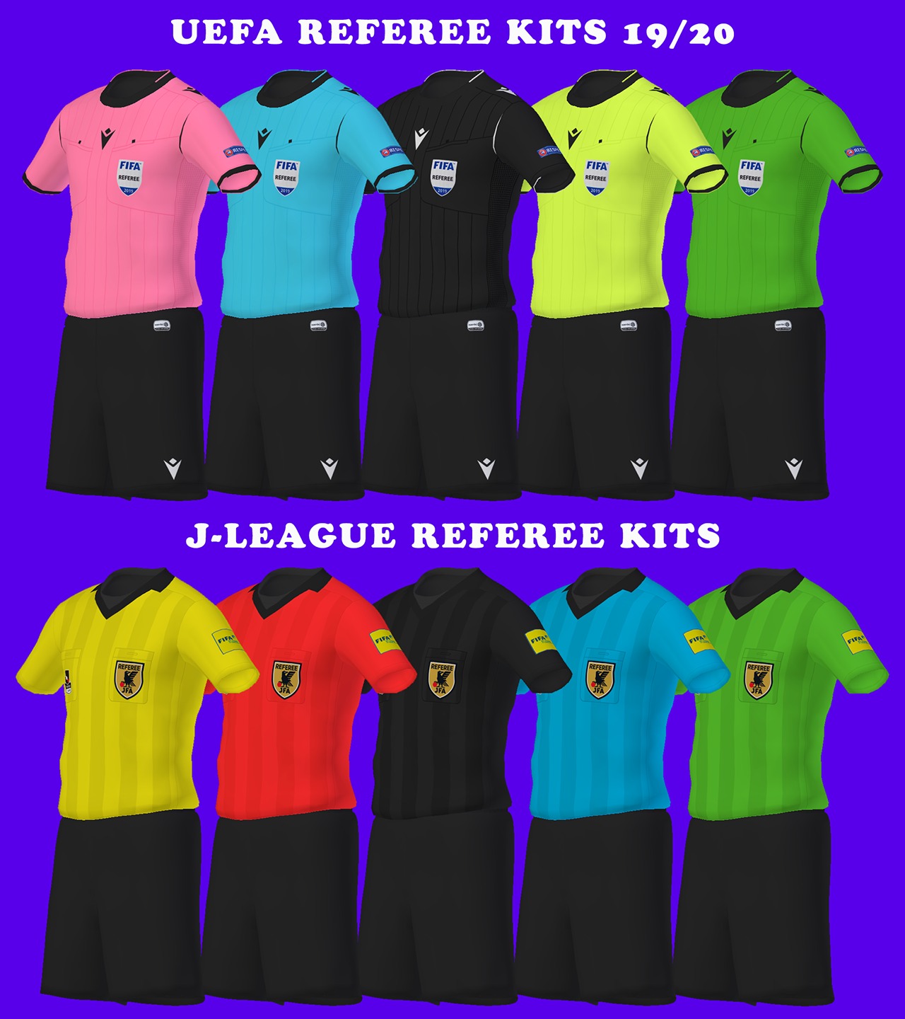 Pes 19 Uefa J League Referee Kits Update 19 Soccerfandom Com Free Pes Patch And Fifa Updates
