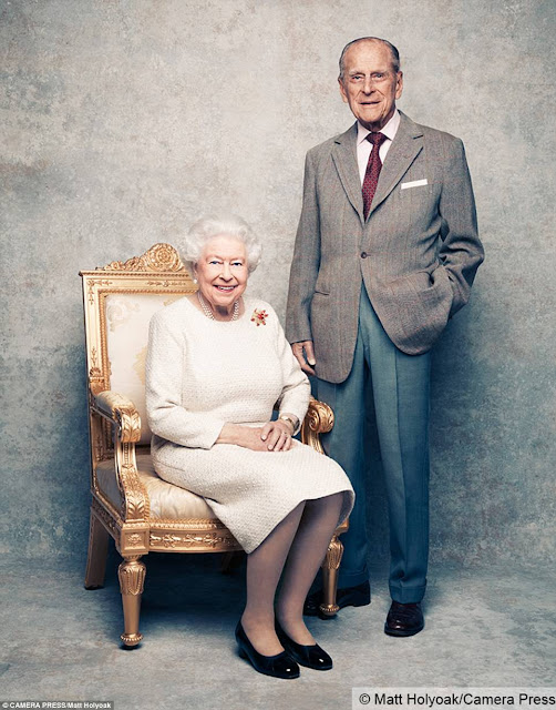 Three new portraits of Queen Elizabath and Prince Philip are released as they celebrate 70th anniversary (photos)