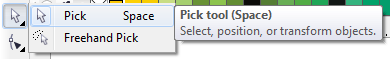 Mengenal bagian CorelDRAW - Pick Tool