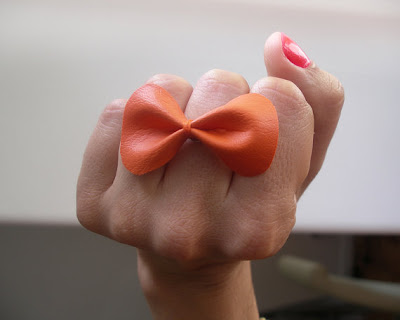 Orange Bow Ring