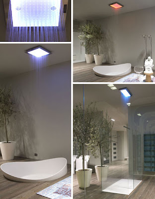 modern shower and basin lighting for bathroom decorating ideas