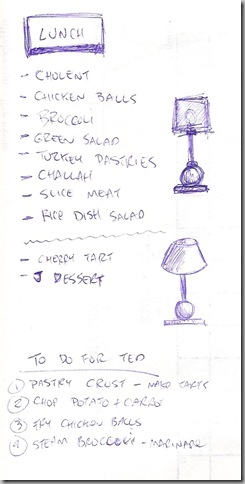 shabbos list