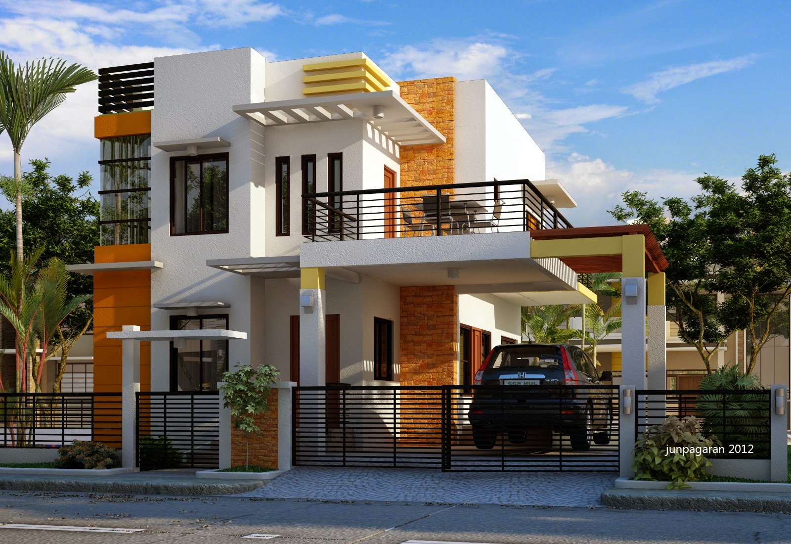 Gambar Desain  Rumah  Minimalis  2 Lantai Tanpa  Atap  