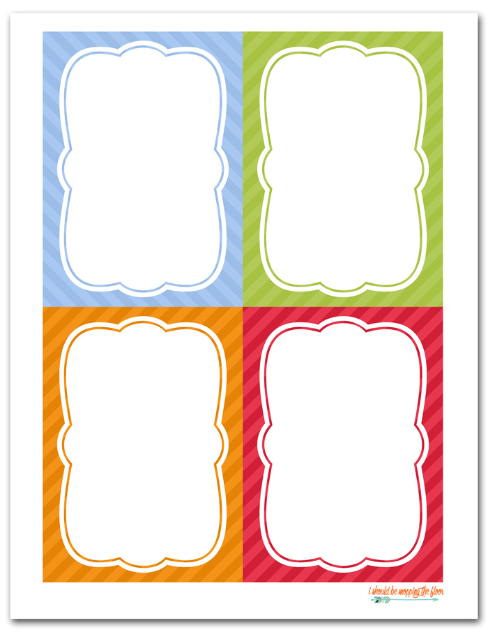 Toy Organization Labels