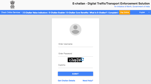 Arunachal Pradesh Traffic E-Challan