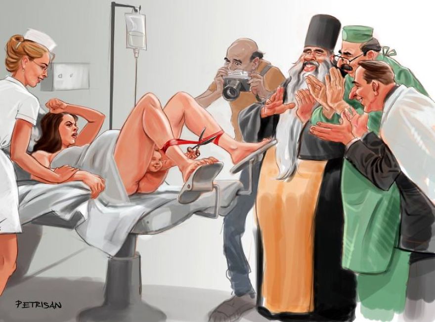 These 12 Satirical Cartoons Depict The Disturbing Reality Of Modern-Day Society - The Opening Ceremony Of Life