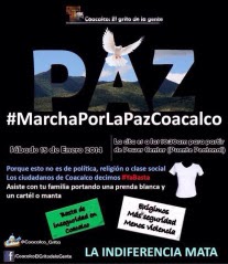 Convocan a marchar por la paz de Coacalco