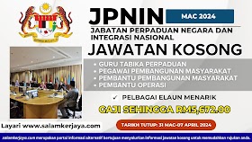 Pelbagai Jawatan Kosong Jabatan Perpaduan Negara (JPNIN) Mac 2024 ~ Mohon Sekarang!