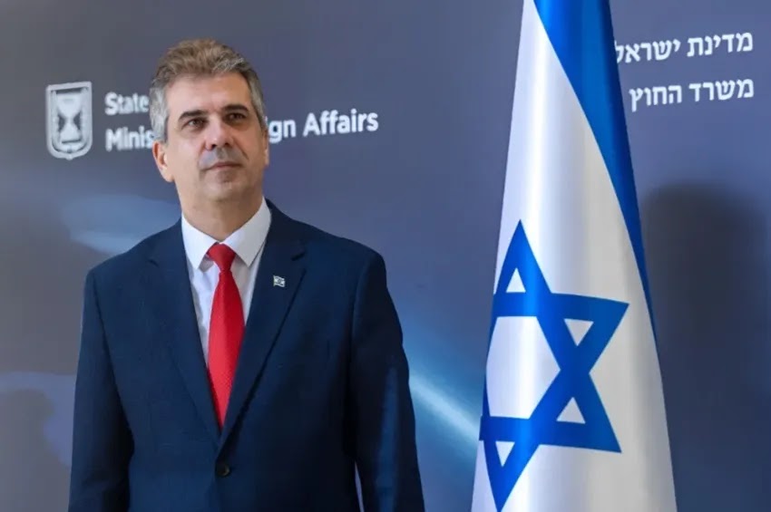 O Ministro das Relações Exteriores de Israel, Eli Cohen, no Ministério das Relações Exteriores em Jerusalém, Israel | Yossi Aloni/Flash90