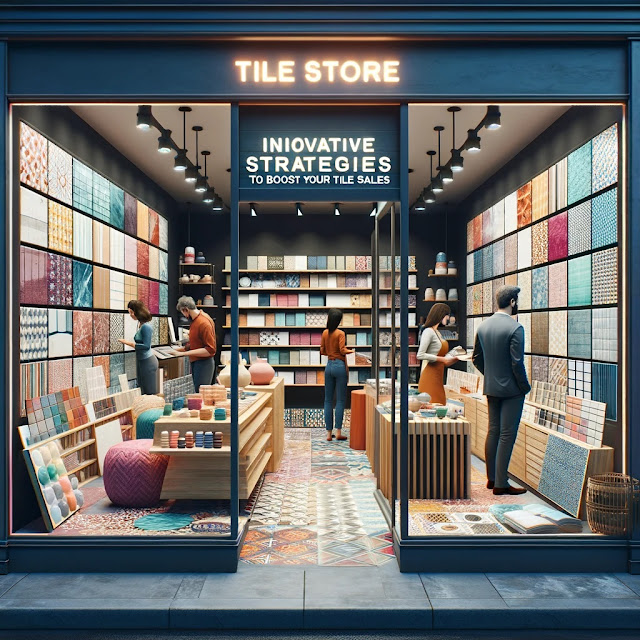 Image showing a tile retail store where the owner is applying strategies to increase its revenue.