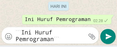 huruf koding whatsapp