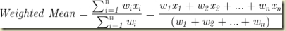 Measures of Central Tendency in Excel - Weighted Mean Formula