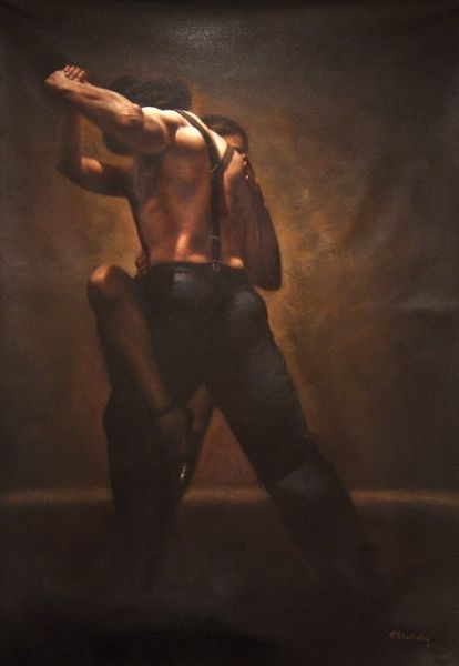 Hamish Blakely pinturas estilo clássico corpos realistas dançando sensuais