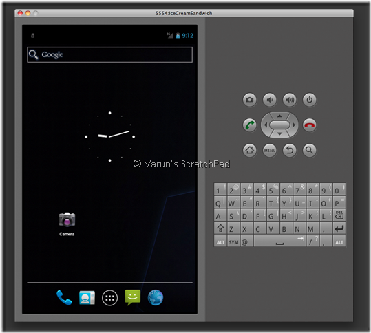 Android 4.0 SDK - Ice Cream Sandwich home screen