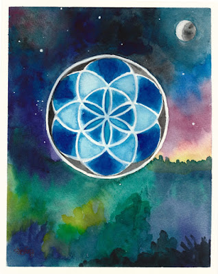 Seed of Life is an original watercolor painting by Anawanitia