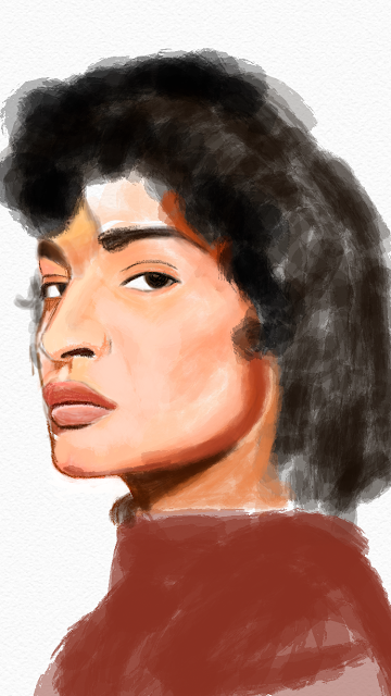 Indya Moore  iPhone digital painting by Kumaraswamy