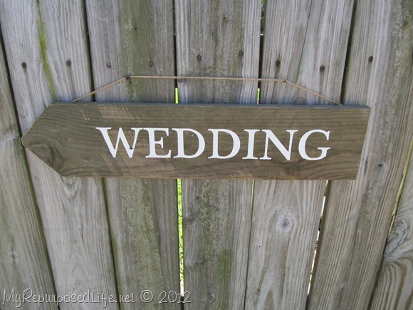 Rustic Wedding Sign 15 I added some jute for hanging but it can easily be
