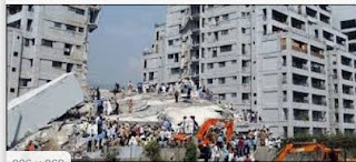 A BUILDING COLLAPSE IN POSH AREA OF ISLAMABAD IN EARTHQUAKE