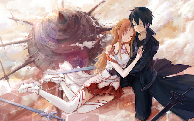    Sword Art Online | Kirito | Asuna | Anime | Wallpaper Sweet Couple HD Desktop PC Background 0022 
