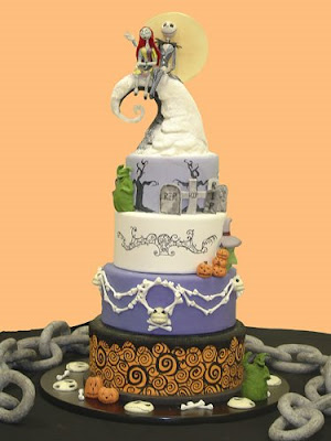 Nightmare Before Christmas and Corpse Bride Wedding Cakes