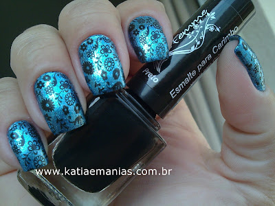 Novo Toque, DRK, Nail Plus, carimbada, La Femme, Ousada Nails, Azul, 