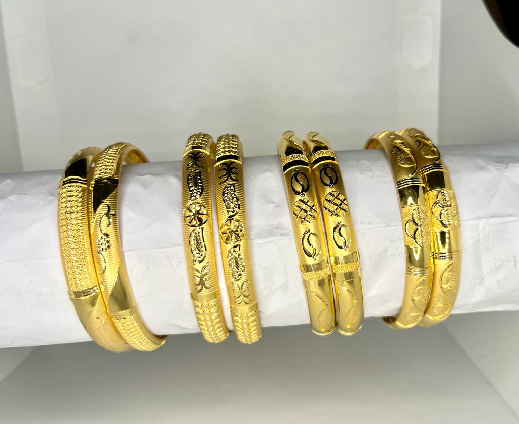 Latest Machine Gold Bangles Designs Simple And Beautiful For Dailywear Light Weight