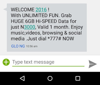 Get Glo 6gig For 3000naira here