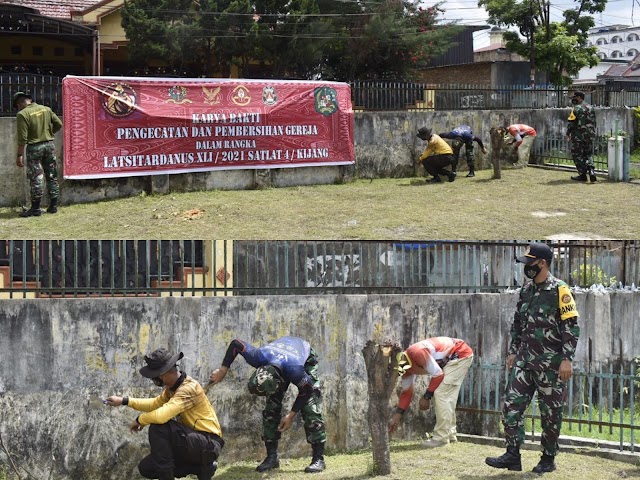 Mantapkan Sinergitas, Taruna Latsitardanus 41 dan Masyarakat Renovasi Gereja, Masjid dan Rumah 