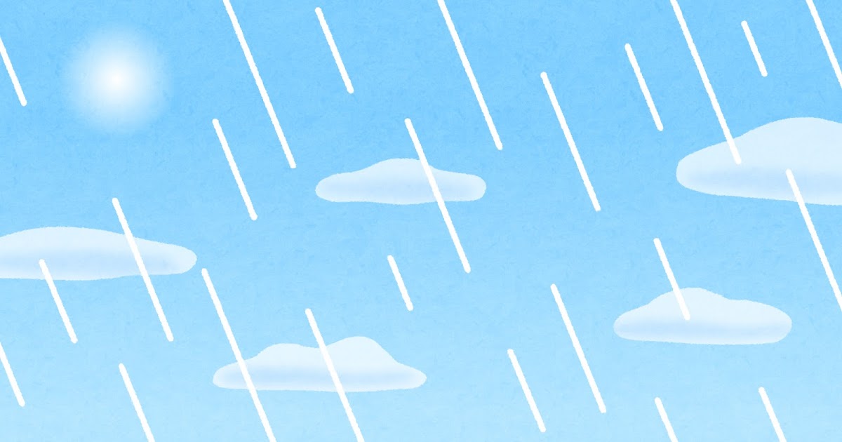 天気雨のイラスト 背景素材 かわいいフリー素材集 いらすとや