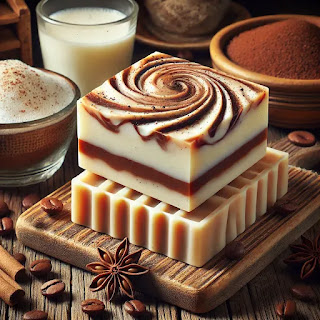 Sabonete natural de cafe com leite