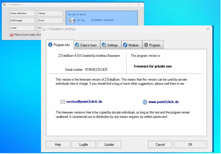 Z-DataBurn : Δημιουργήστε αντίγραφα ασφαλείας  σε CD, DVD ή Blu-Ray