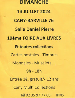 20240714 19ème foire aux livres et toutes collections Cany-Barville