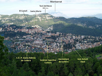 Corbera de Llobregat des del mirador del Puig Montmany