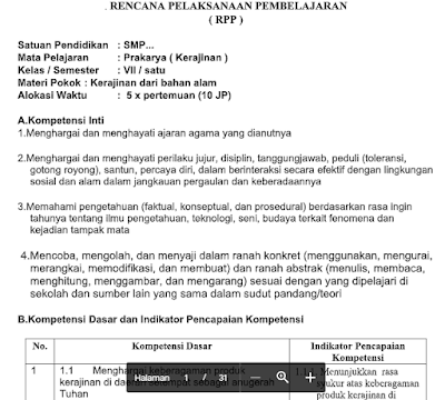 Download RPP PKWU Kelas 7 8 9 Kurikulum 2013 Revisi 2018 Semester 1 dan 2