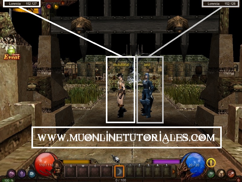 Visualizando la posicion de los personajes dentro del juego