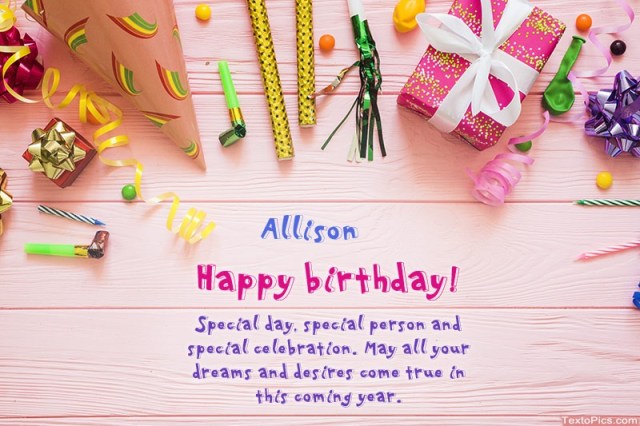 happy birthday allison images