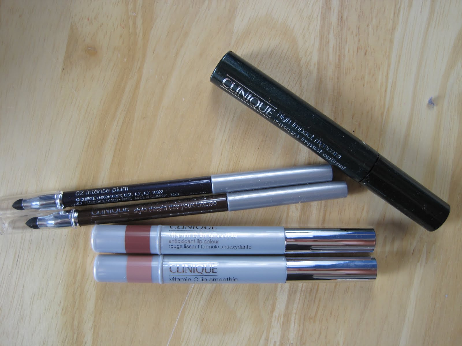 mascaras and lip products