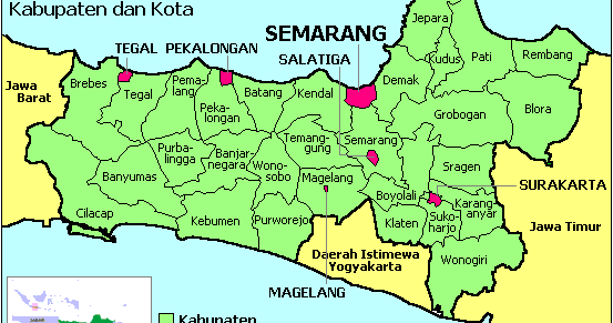  Peta  Lokasi Kabupaten Kebumen di Provinsi Jawa  Tengah 