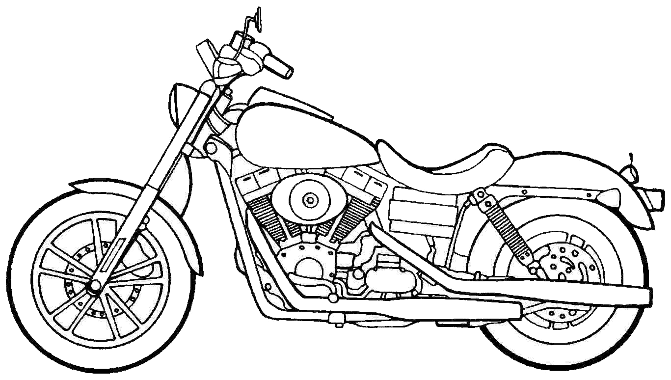  Gambar  Mewarnai  Sepeda Motor  Untuk Anak PAUD dan TK