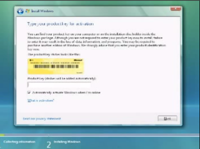 cara instal windows vista