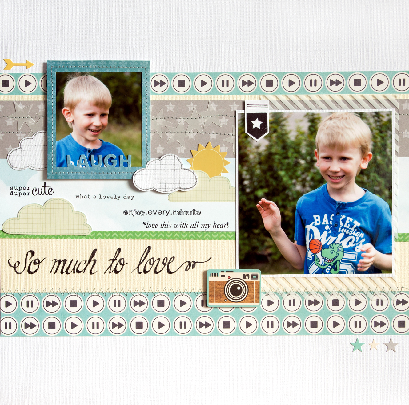 Scrapbooking layout using Creative Scrappers sketch #274: So much to love
