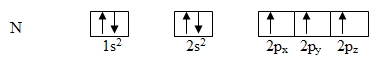 Hund's rule applied to the nitrogen atom