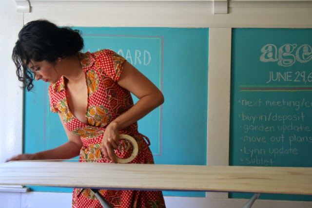 DIY Chalkboard Sandwich Board // Step 1