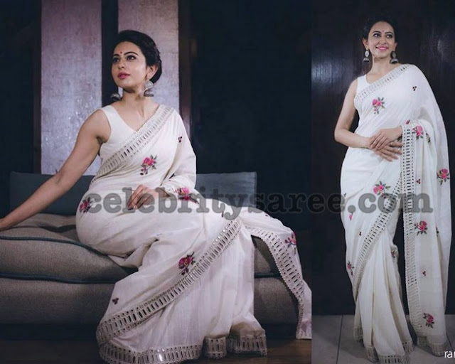 Rakul Preet in White Saree