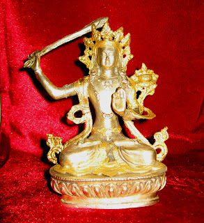 Buda Manjusri. Manjushri. Estatua Tibetana de Manjushree