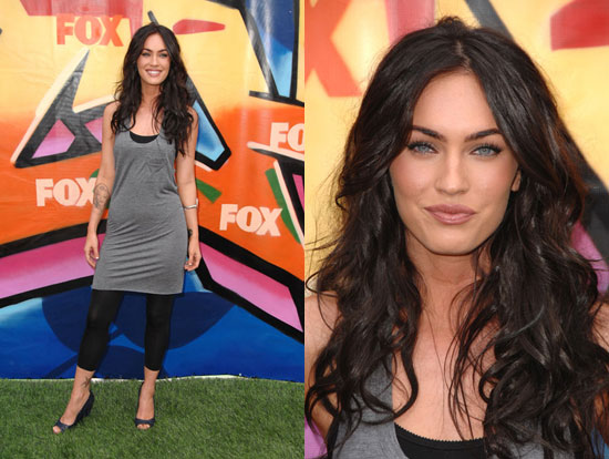 megan fox dresses. hot megan fox hair color 2011.