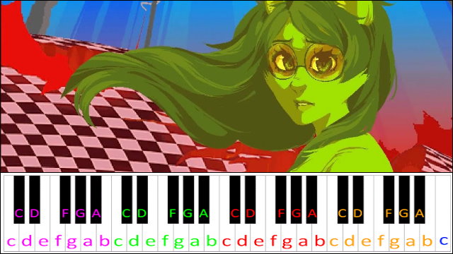 Cascade by Homestuck Piano / Keyboard Easy Letter Notes for Beginners