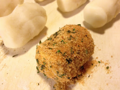 coated potato croquettes