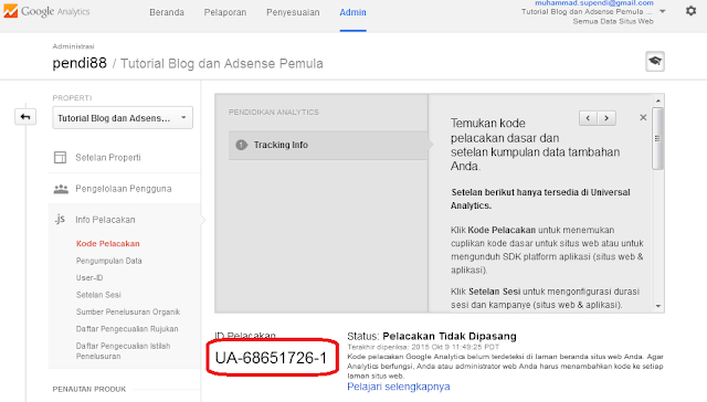 cara paling mudah mendaftarkan blog di google analytics