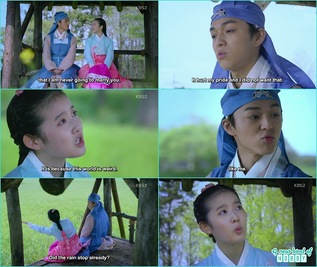 Prince yeok & Chae Kyung stay in the fields to avoid rain - Seven Day Queen: Episode 3 korean Drama